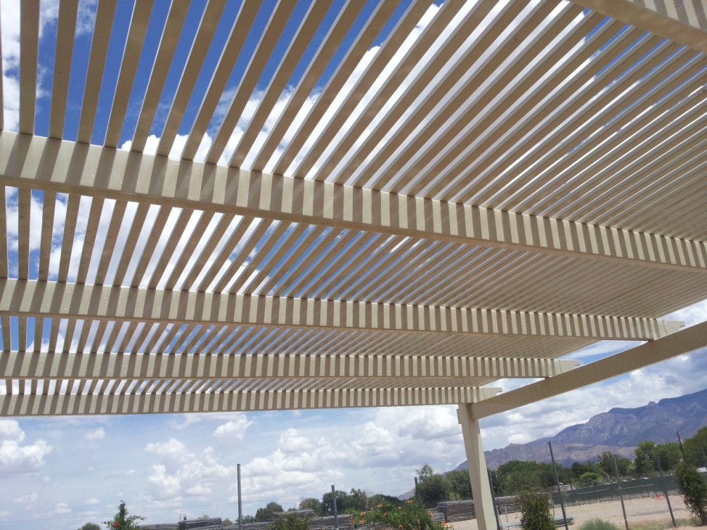 3 inch shade pergola
