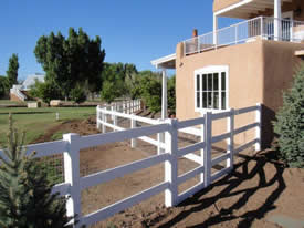 Ranch Rail with attached horse fence